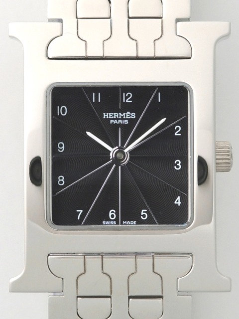 エルメス Hウォッチ コピー HERMES HH1.210.361/4804 SS ブレス ブラック